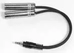 Link Audio - 1/8 TRS-M to 2x 1/4 TS-F Female Headphone Splitter Y-Cable